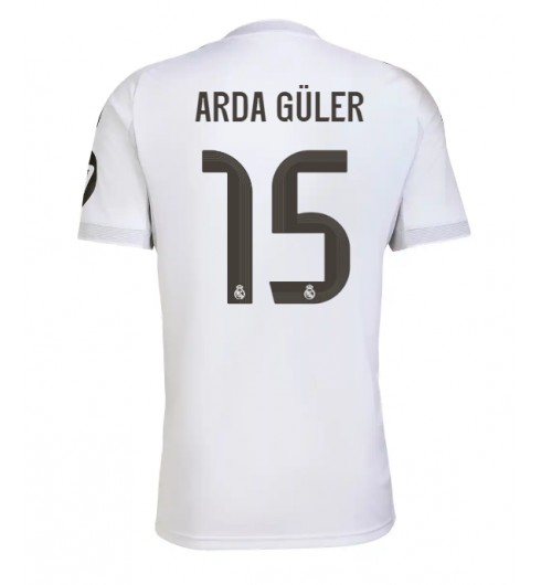 Real Madrid Arda Guler #15 Hjemmedrakt 2025-26 Korte ermer Real Madrid Arda Guler #15 Hjemmedrakt 2025-26 Korte ermer